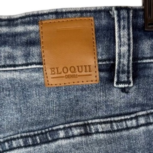 ELOQUII Denim Jean Bundle, High Rise Skinny /Distressed Cropped Plus Size 24L/24 - Picture 7 of 16